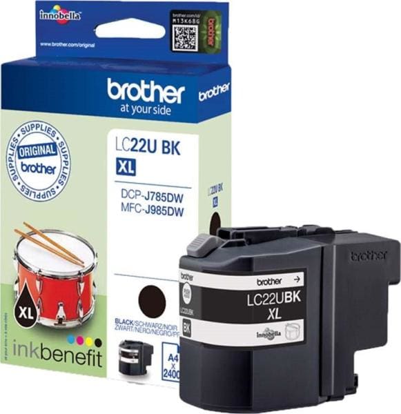 BROTHER - Tintenpatrone schwarz LC22UBK