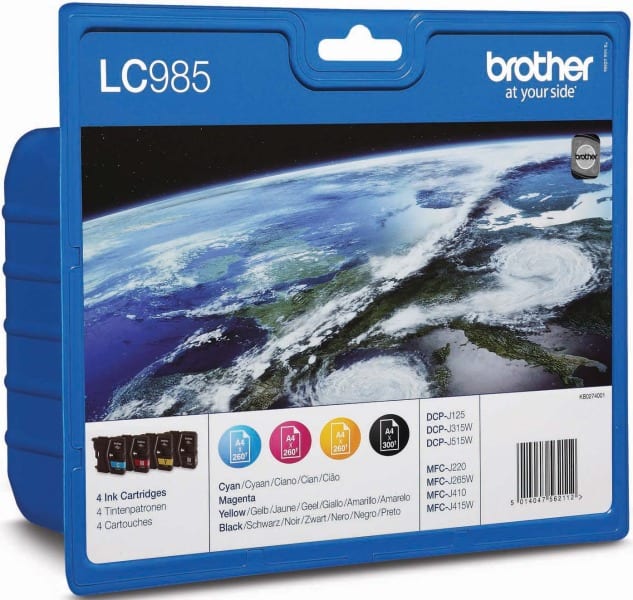 BROTHER - Tintenpatronenset 4 Patronen LC985VALBPDR