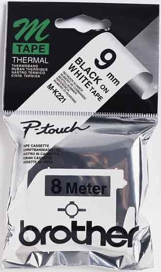BROTHER - Schriftbandkassette BF.weiß/DF.schwarz M-K221
