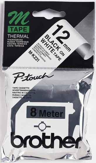 BROTHER - Schriftbandkassette BF.weiß/DF. schwarz M-K231S