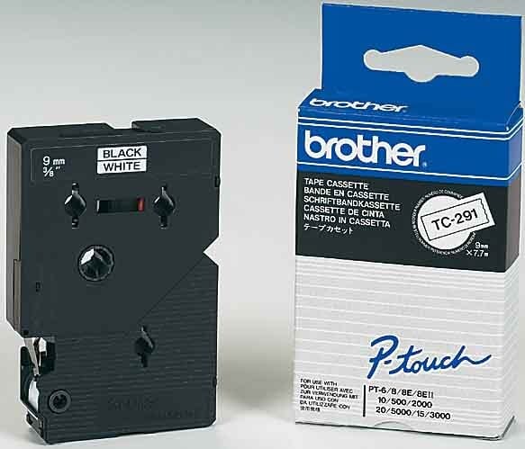 BROTHER - Schriftbandkassette BF.weiß/DF.schwarz TC-291