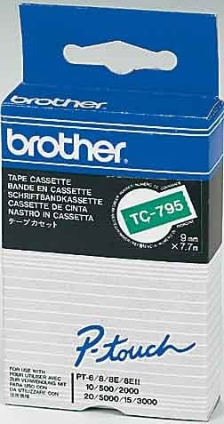 BROTHER - Schriftbandkassette BF.grün/DF.schwarz TC-701