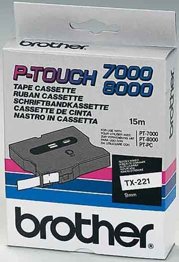 BROTHER - Schriftbandkassette BF.weiß/DF.schwarz TX-211