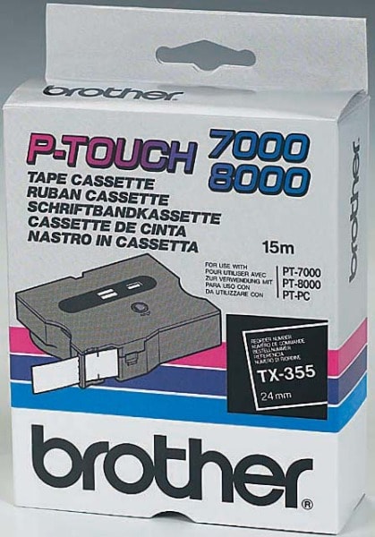 BROTHER - Schriftbandkassette BF.schwarz/DF.weiß TX-355