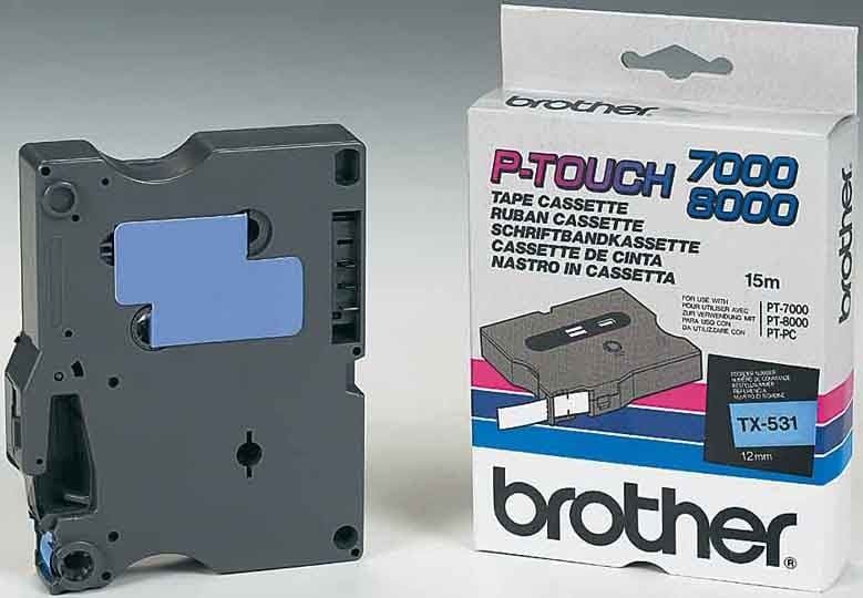 BROTHER - Schriftbandkassette BF.blau/DF.schwarz TX-531