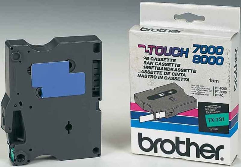 BROTHER - Schriftbandkassette BF.grün/DF.schwarz TX-731