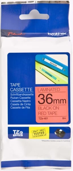 BROTHER - Schriftbandkassette BF.rot/DF.schwarz TZe-461