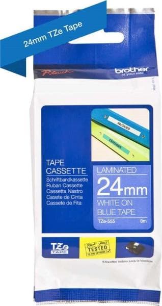 BROTHER - Schriftbandkassette BF.blau/DF.weiß TZe-555