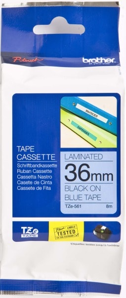 BROTHER - Schriftbandkassette BF.blau/DF.schwarz TZe-561
