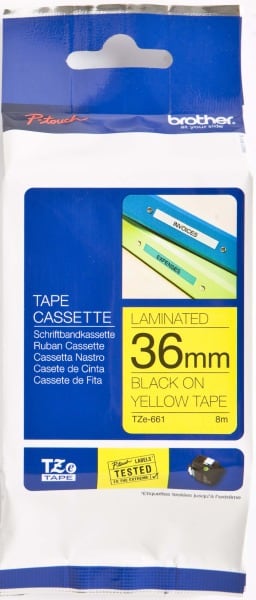 BROTHER - Schriftbandkassette BF.gelb/DF.schwarz TZe-661