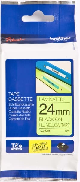 BROTHER - Schriftbandkassette signal gl/sw 24mm TZe-C51