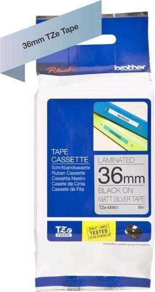 BROTHER - Schriftbandkassette si./metallic schwarz TZe-M961
