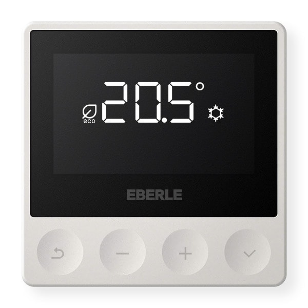 EBERLE - Raumthermostat AP5-30° AC 230V RAL9016 glänzend