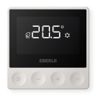 EBERLE - Raumthermostat AP5-30° AC 230V RAL9016 glänzend