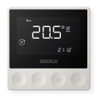 EBERLE - Raum-/Bodenthermostat AP 5-30/10-40° AC 230V RAL9016 glänz.