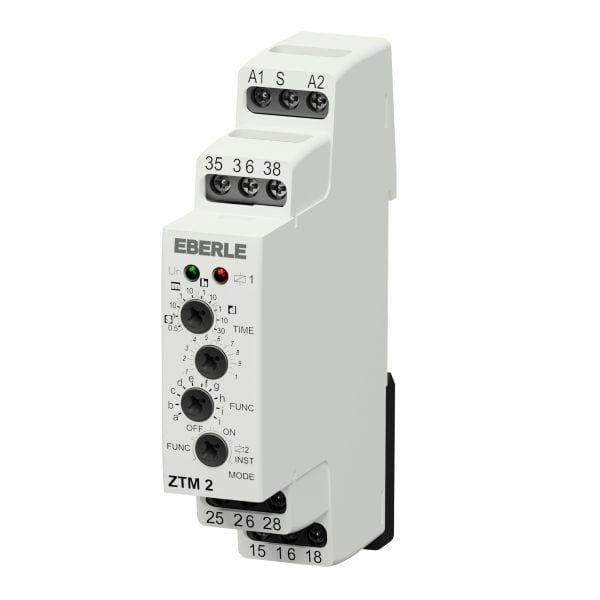 EBERLE - Zeitrelais AC/DC 12…240V (AC 50/60 Hz) 1x16 A bzw.2x8A 2Wechsler 10 Fkt.