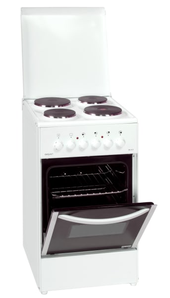 EXQUISIT - Standherd, 50cm, 4 Platten,4 Heizarten, A, weiss