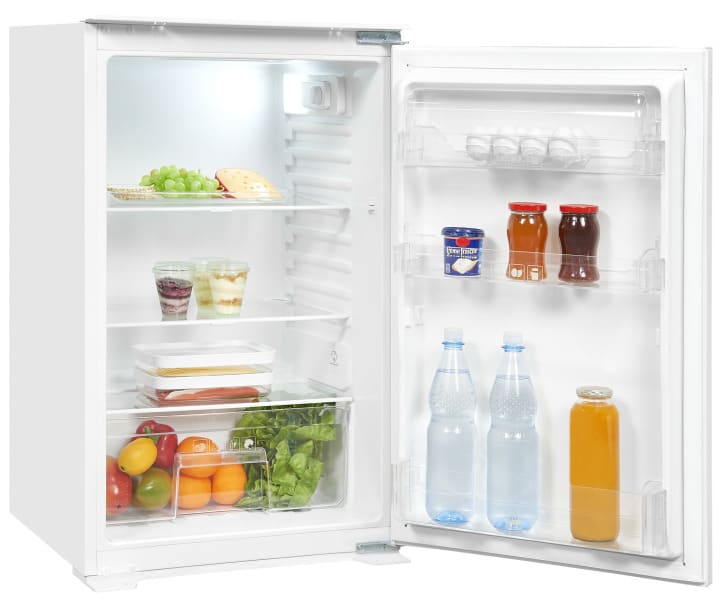 EXQUISIT - Einbaukühlschrank int. Cooler 129L Schleppt. F weiß