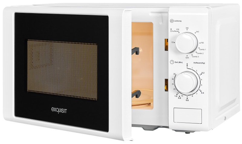 EXQUISIT - Mikrowelle m. Grill 700W/1000W 20L 5Stufen weiß