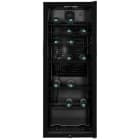 EXQUISIT - Flaschenkühlschrank 6Roste 237L. Glastür C schwarz