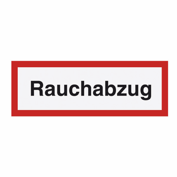 GU - Hinweisschild Aluminium BxHxT=210x75x1mm Rauchabzug