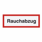 GU - Hinweisschild Aluminium BxHxT=210x75x1mm Rauchabzug