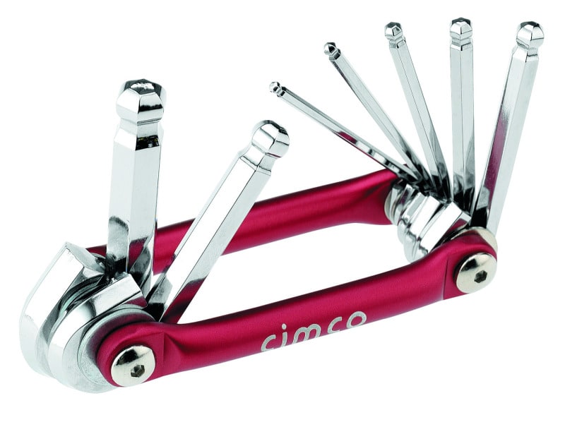 CIMCO - Kugelkopf-Sechskant-Stiftschlüssel-Satz 7teilig SW2,5-10, Handklapphalter