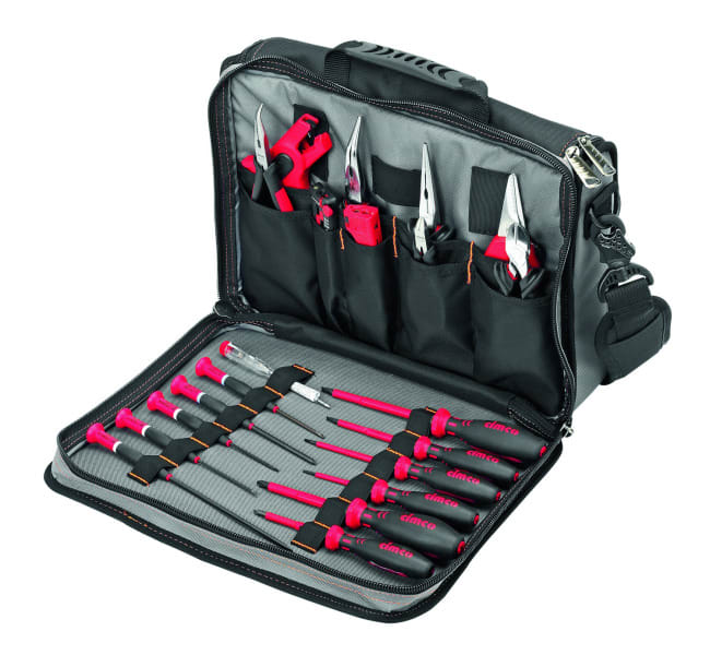 CIMCO - Bestückte Werkzeugsortiment Dokumenten- und Notebooktasche