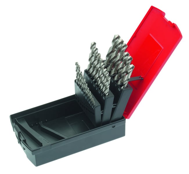 CIMCO - Spiralbohrer-Set HSS Metallkass.25-tlg profilgeschliffen