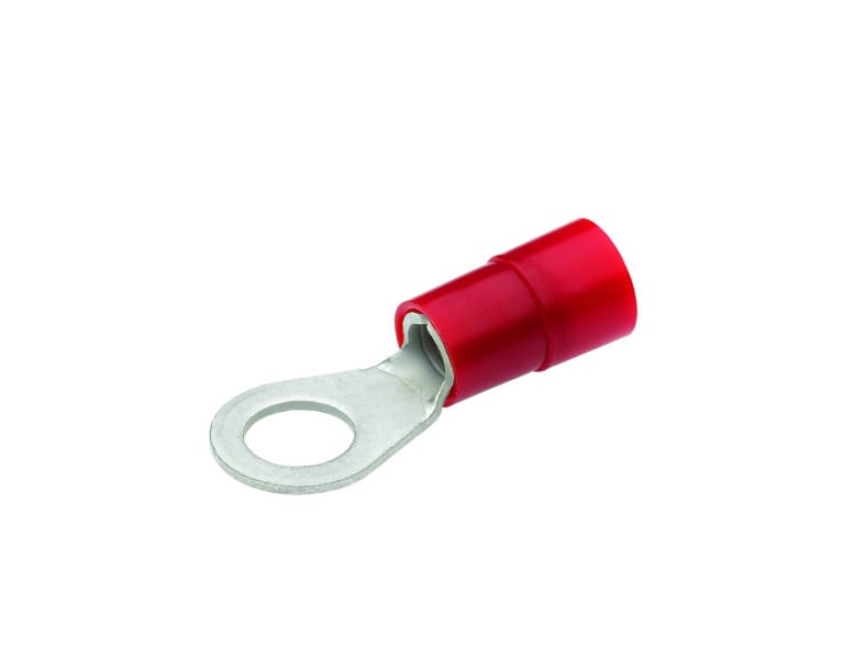 CIMCO - Quetschkabelschuh, Ringform Cu, isoliert, DIN 46237, 10mm², M6, rot