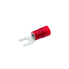 CIMCO - Quetschkabelschuh isoliert, Gabelform Cu, DIN 46237 10mm² M5 rot,