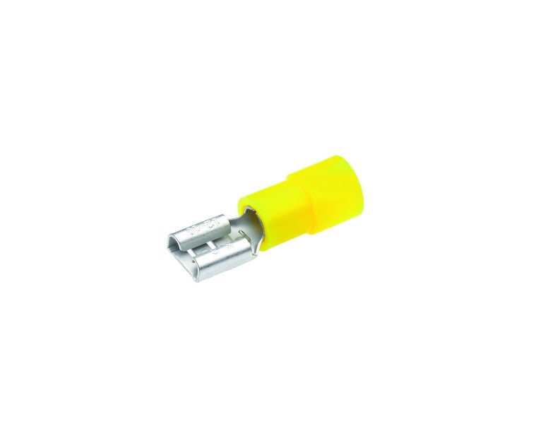 CIMCO - Flachsteckhülse isoliert-DIN 46245 4-6mm² 6,3x0,8mm gelb