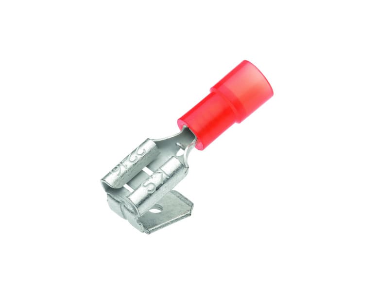 CIMCO - Flachsteckhülse isoliert mit Abzweig 0,5-1mm²/6,3x0,8mm rot