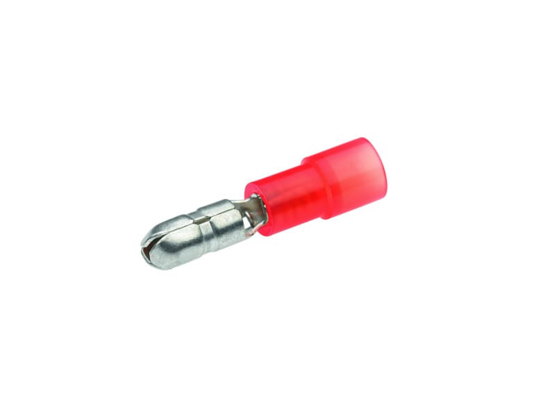 CIMCO - Rundstecker, isoliert, 0,5-1mm², SteckerØ 4mm, rot, PVC