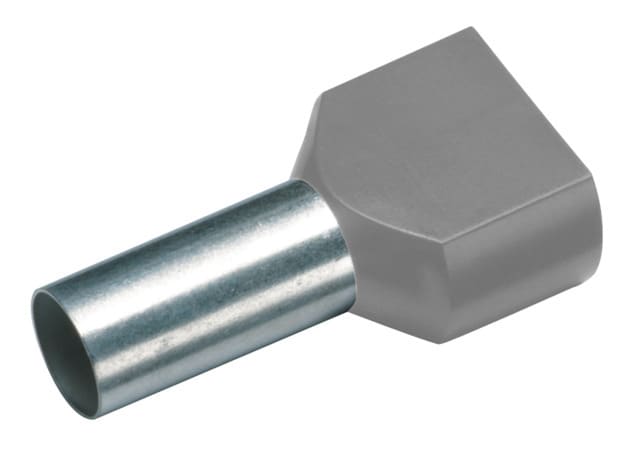 CIMCO - Zwillings-Aderendhülse isol. 2x4,0mm²/12mm, grau