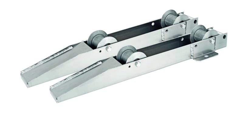 CIMCO - Alu-Rollschienenpaar für Kabeltrommeln, LxBxH 220x140x1000mm, Tragkraft 1000kg