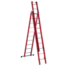 CIMCO - 3-teilige Sprossen-Steh- und Schiebeleiter, 3 x 10 Sprossen