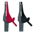 CIMCO - Krokodil-Klemme Öffnung ca. 21mm, 2er Set grau/rot und grau/schwarz