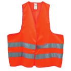 CIMCO - Warnweste EN 471 orange 50mm breiten Reflektorstreifen, Klett-Schnell-Verschluss