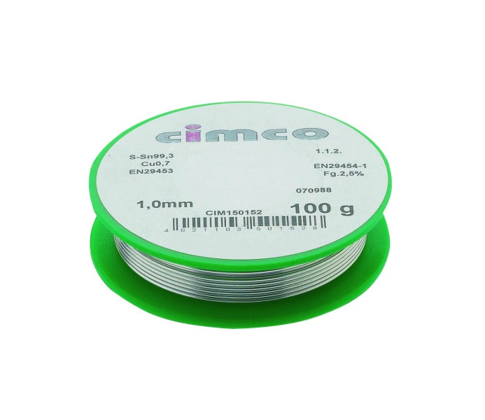 CIMCO - Elektroniklot bleifrei 1mm 250g, DIN 29453, Einwegspule