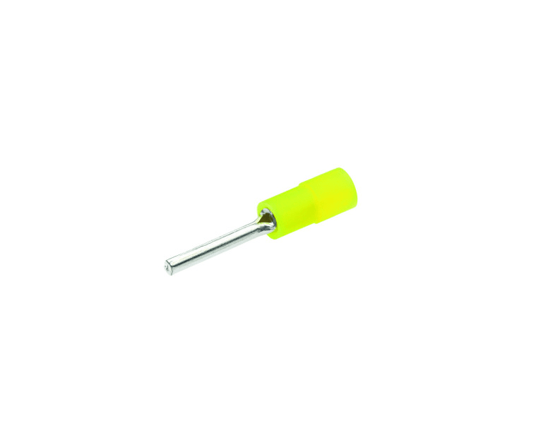 CIMCO - Quetschkabelschuh in Stiftform Cu, isoliert, DIN 46231, 0,1-0,4mm², 9mm, gelb