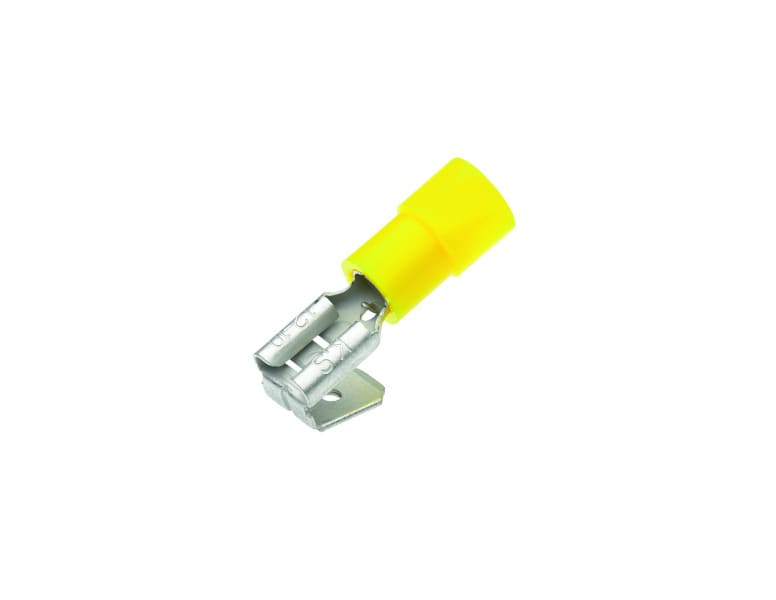 CIMCO - Flachsteckhülse isoliert mit Abzweig-DIN 46245 4- 6mm²-6,3x0,8mm gelb