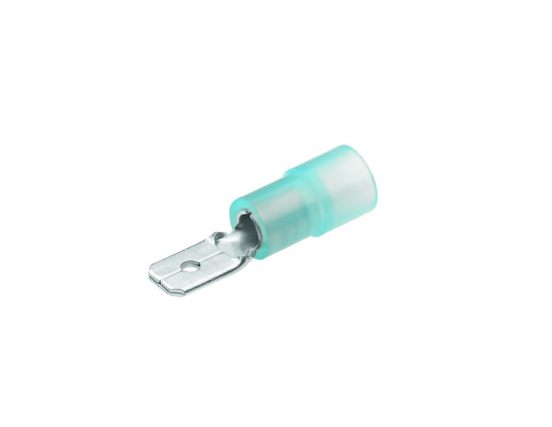CIMCO - Flachstecker, isoliert 1,5- 2,5mm²-4,8x0,8mm blau