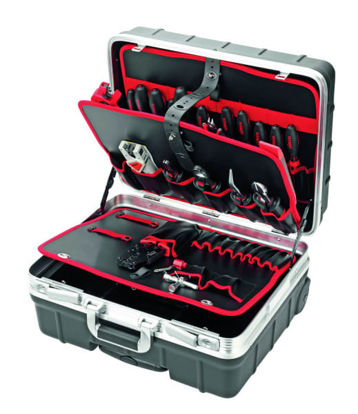CIMCO - Technikerkoffer Industrie mit Trolley Anzahl Werkzeuge 21