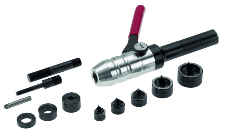 CIMCO - Schraublocher-Set Diamant 12-teilig inklusive Handstanze
