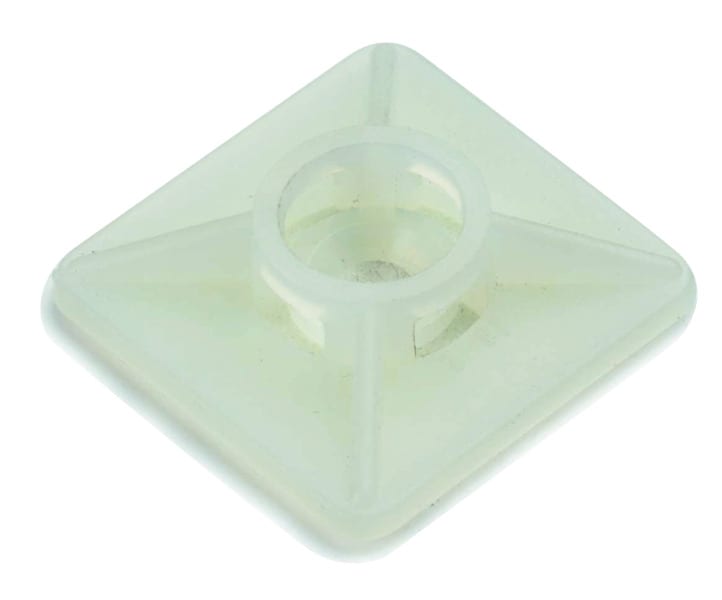 CIMCO - Befestigungssockel für Kabelbinder, Klebe/Schraubbefestigung, schwarz, 19x19