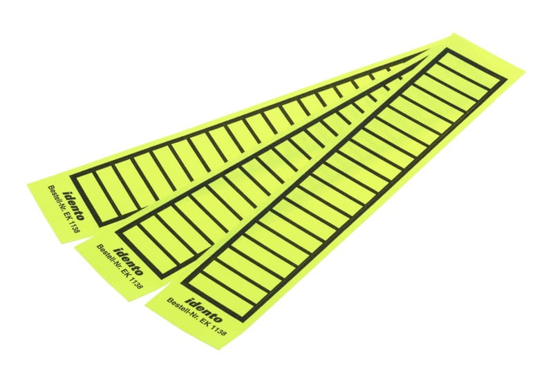 CIMCO - Etiketten zur Handbeschriftung, Maße 11 x 38 mm, 20 Stück pro Karte
