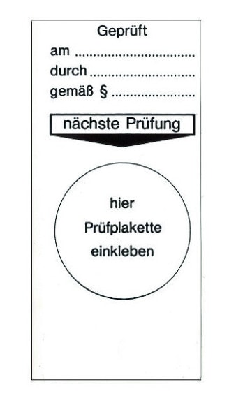 CIMCO - Grundplakette, Maße 95 x 40 mm, 25 Stück pro Heft