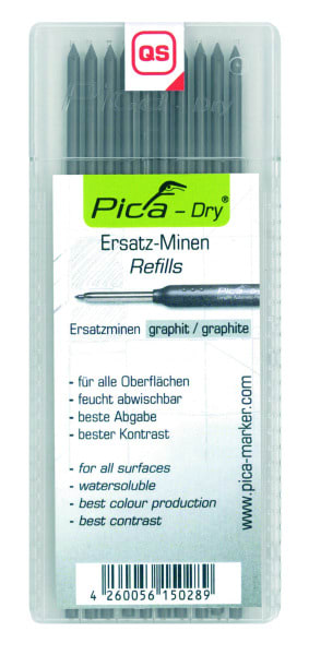 CIMCO - 10er Pack Ersatzminen zu 21 2151, wasserlöslich, Graphit