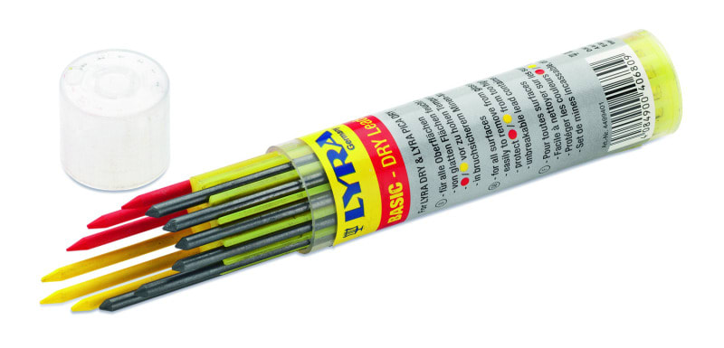 CIMCO - 12er Pack Ersatzminen zu 21 3150, rot/gelb/graphit